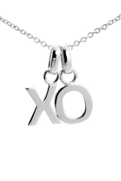 Bling Jewelry Womens Minimalist XO Station Pendant Necklace In Sterling Silver With Chain Bling Jewelry Womens Minimalist XO Station Pendant Necklace In Sterling Silver With Chain
