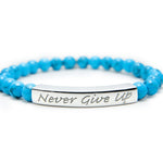 Never Give Up Bracelet - Turquoise and Sterling