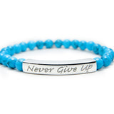 Never Give Up Bracelet - Turquoise and Sterling