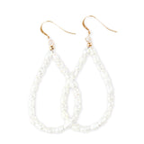 Cultured Fresh Water Rice Pearl Pear Shaped Earrings