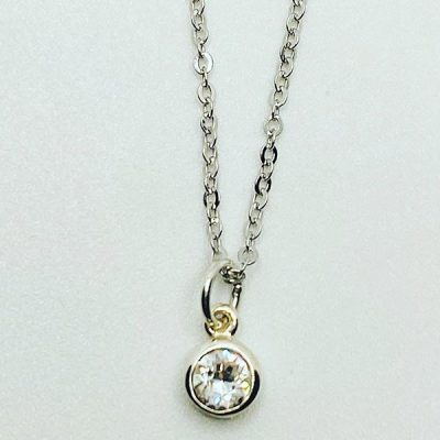 Swarovski Crystal Sterling Drop Necklace