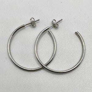 simple silver hoop